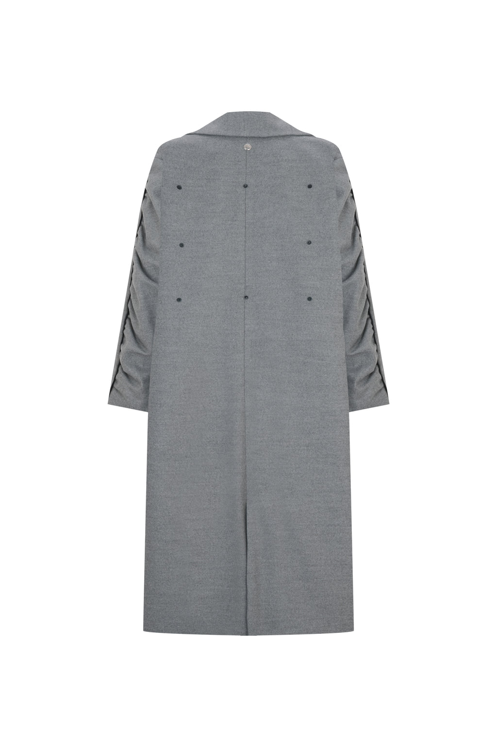 Oversize Gri Kaşe Kaban