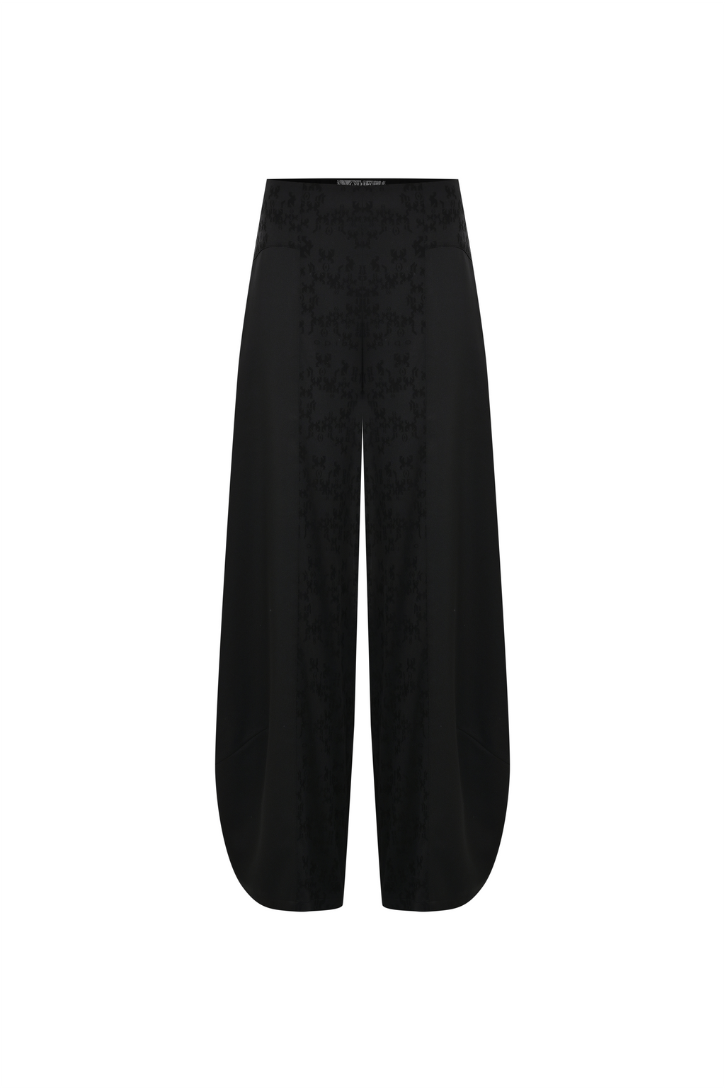 BLACK MASS FLOW TROUSERS