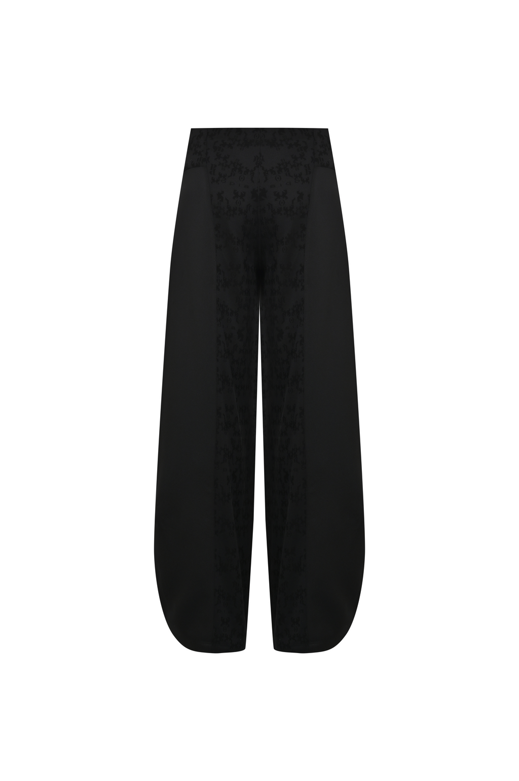 BLACK MASS FLOW TROUSERS
