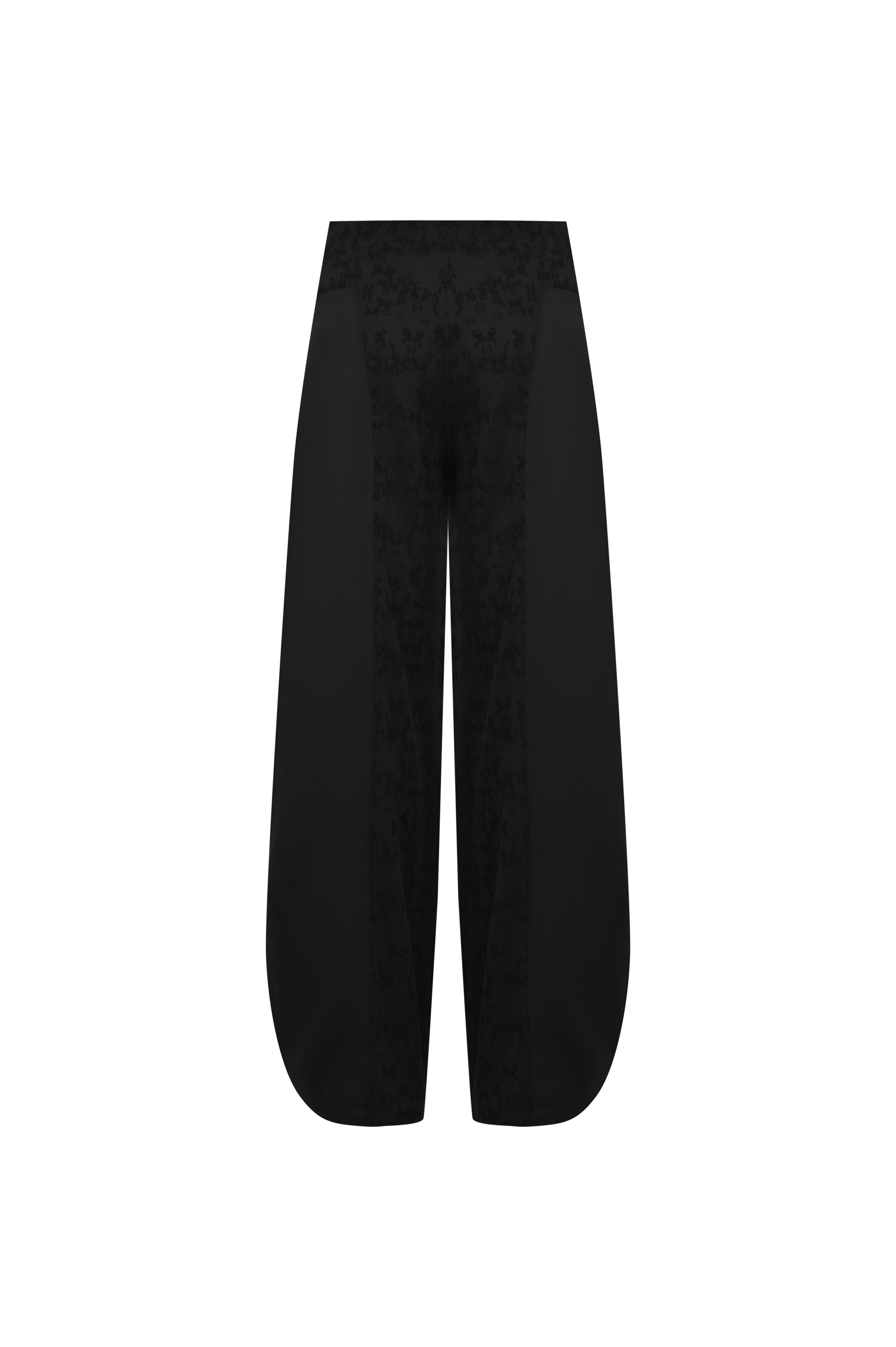 BLACK MASS FLOW TROUSERS