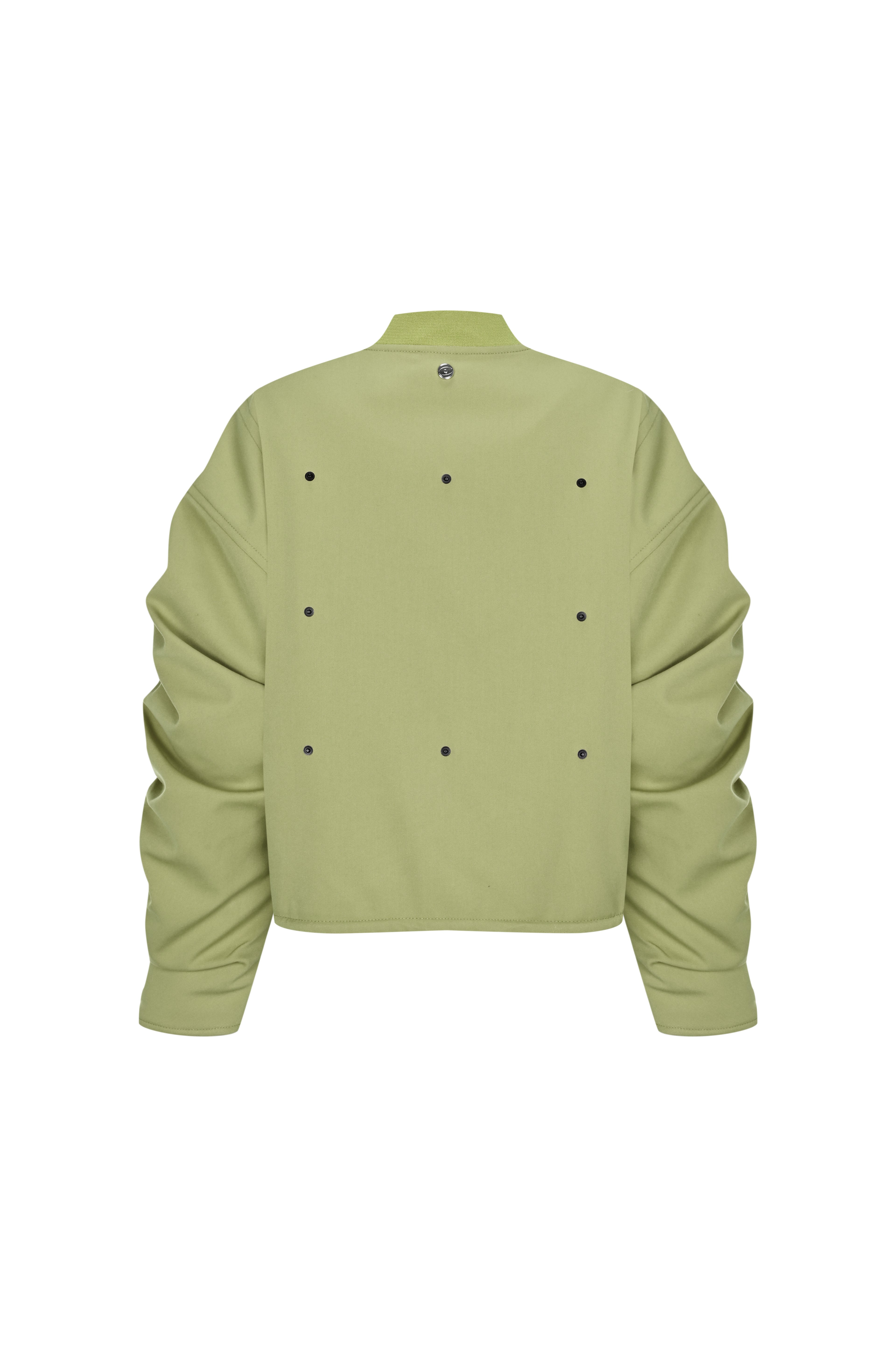 Olive Luxe Büzgülü Bomber Ceket