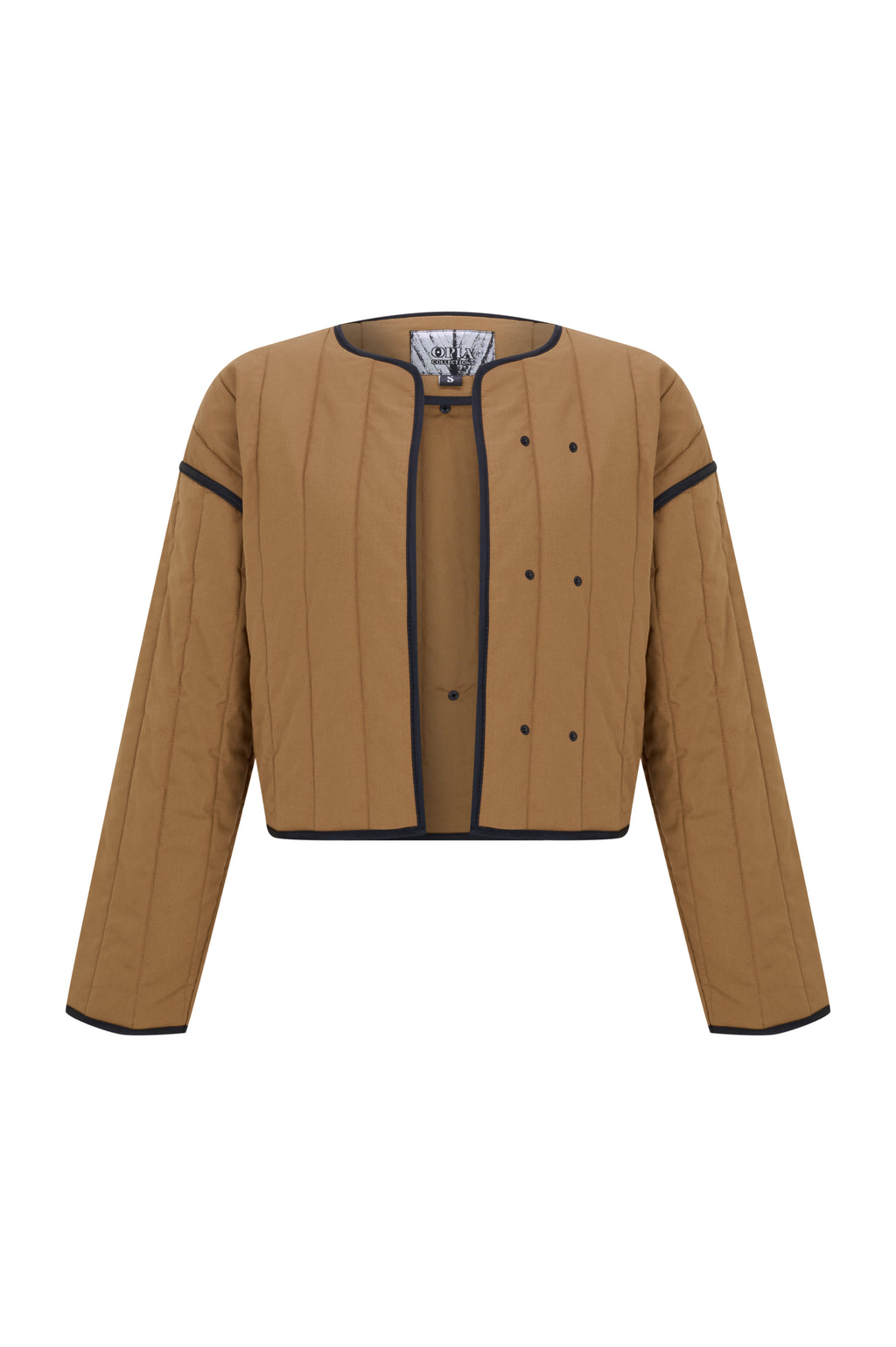 Kapitone Artistry Kahverengi Biyeli Ceket