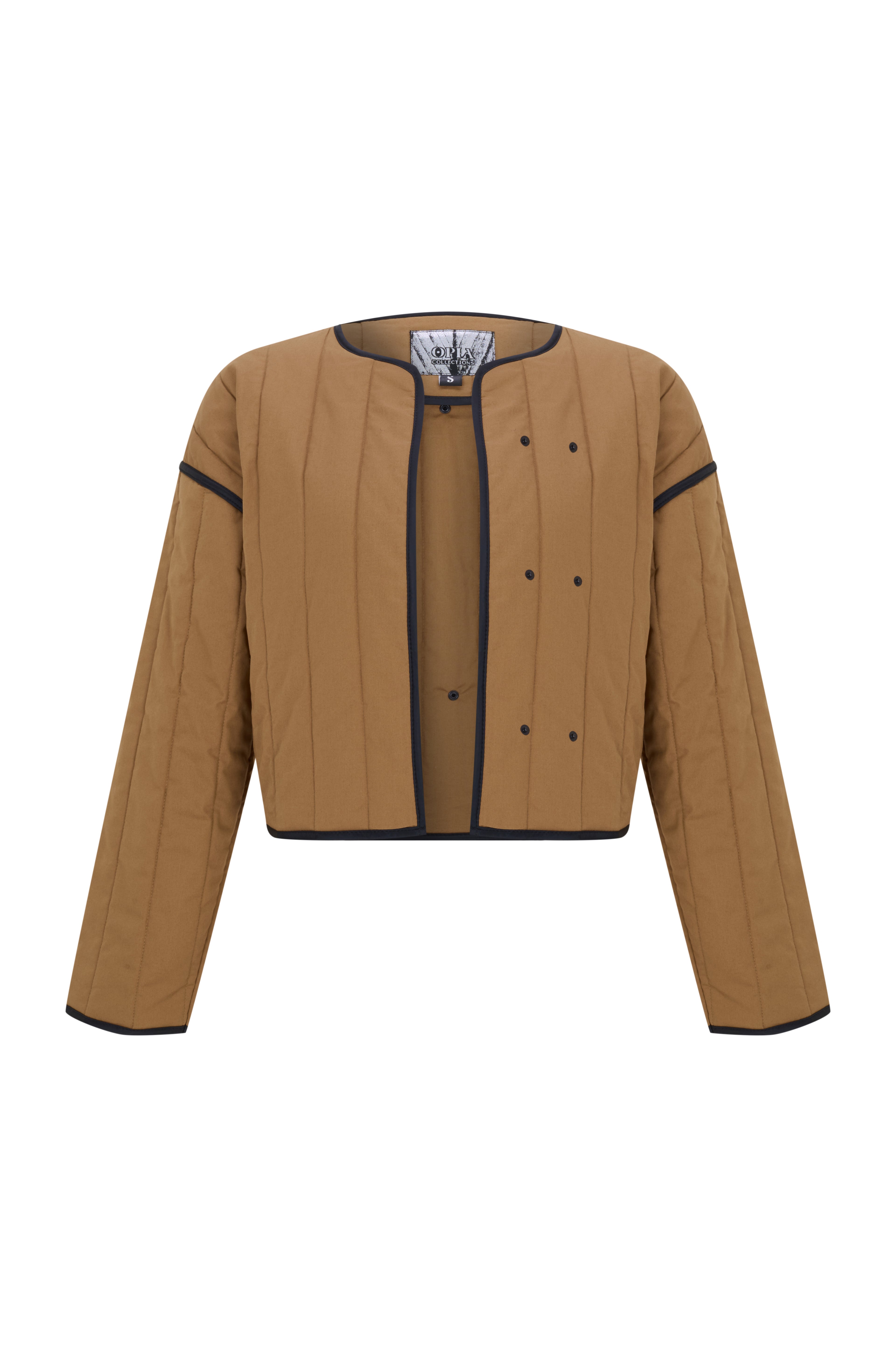 Kapitone Artistry Kahverengi Biyeli Ceket