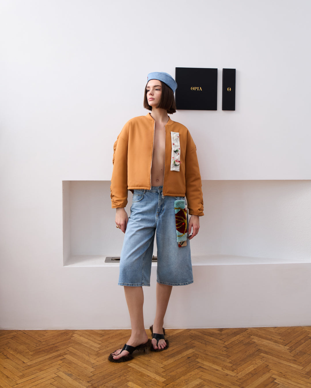 Amber Luxe Büzgülü Bomber Ceket