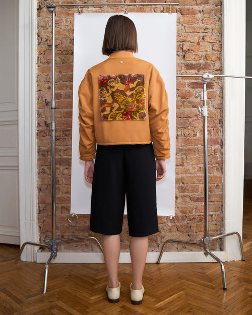 Amber Luxe Büzgülü Bomber Ceket